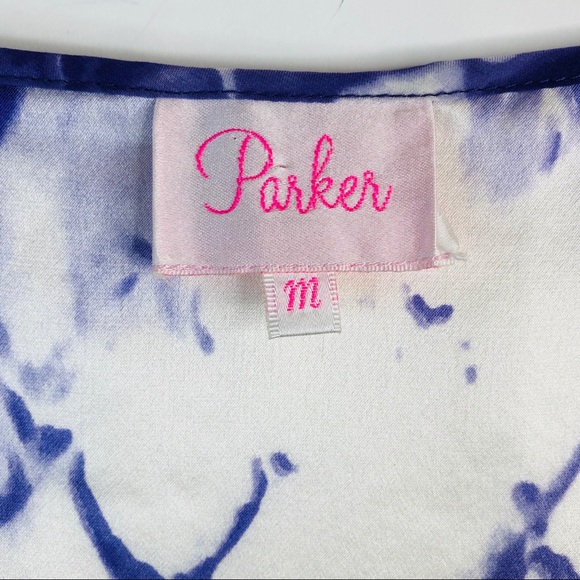 Parker Purple & White Silk Top - Picture 2 of 4